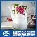 roses decal fine porcelain tea set for 6 people